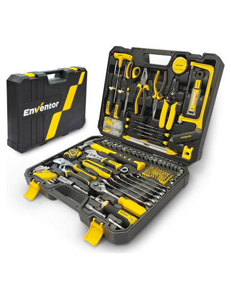 Kit de herramientas ENVENTOR 220 piezas para hogar y auto Kit de herramientas ENVENTOR 220 piezas para hogar y auto