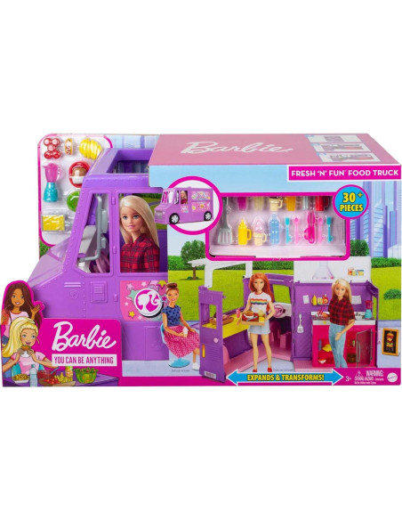 Camión de Comida Barbie GMW07 43.6 cm con 30 Accesorios Camión de Comida Barbie GMW07 43.6 cm con 30 Accesorios