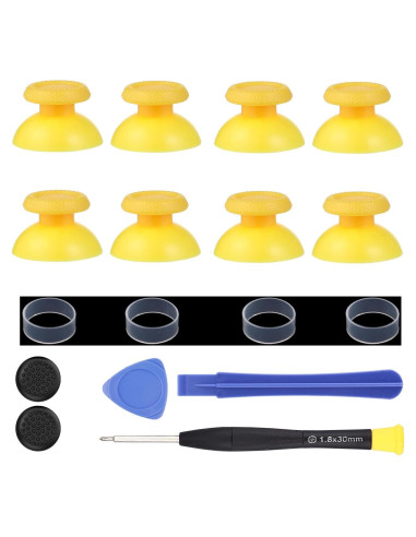 Paquete de 8 Joysticks Amarillos Ikpek para PS5 - Reemplazo