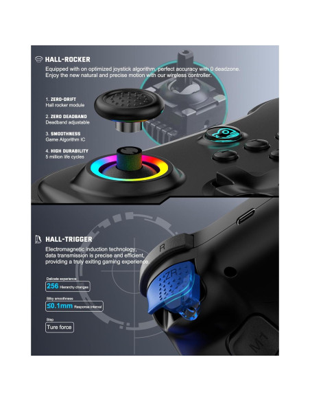 Controlador de Juegos Inalámbrico Joso Z01 para iOS/Android - Negro Controlador de Juegos Inalámbrico Joso Z01 para iOS/Android - Negro