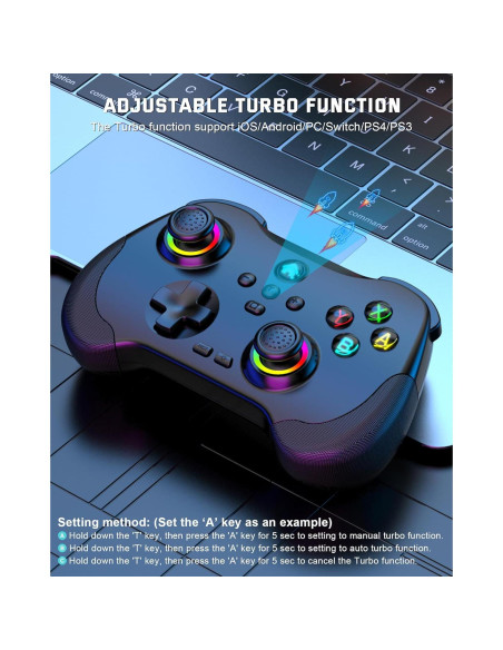 Controlador de Juegos Inalámbrico Joso Z01 para iOS/Android - Negro Controlador de Juegos Inalámbrico Joso Z01 para iOS/Android - Negro