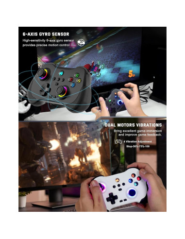 Controlador de Juegos Inalámbrico Joso Z01 para iOS/Android - Negro