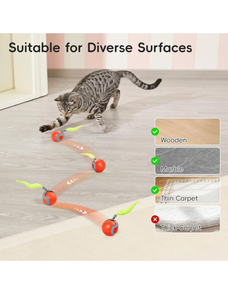 Juguete Interactivo para Gatos Potaroma Bola Rodante Naranja Juguete Interactivo para Gatos Potaroma Bola Rodante Naranja