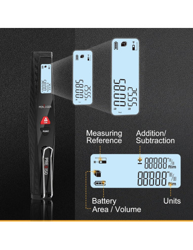 Medidor de Distancia Láser Prexiso P40A 40.96 m Pantalla Retroiluminada