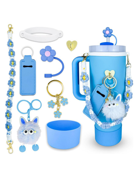 Juego de Accesorios IVINVI para Stanley Cup 30-40 oz Azul Juego de Accesorios IVINVI para Stanley Cup 30-40 oz Azul