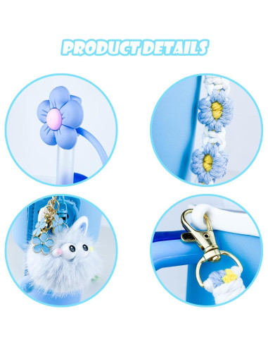 Juego de Accesorios IVINVI para Stanley Cup 30-40 oz Azul