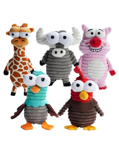 Juguetes Squeaky para Perros Nocciola - 5 Piezas Duraderas