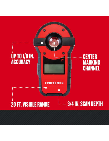 Nivel Láser y Sensor CRAFTSMAN CMHT77636, 20 Pies Rojo