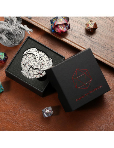 Juego de Dados Metálicos 7 en 1 DNDND - Manchado de Sangre