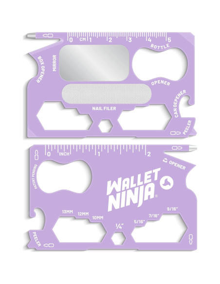 Multiherramienta Wallet Ninja Plus 21 en 1 - Espejo y Lima Multiherramienta Wallet Ninja Plus 21 en 1 - Espejo y Lima