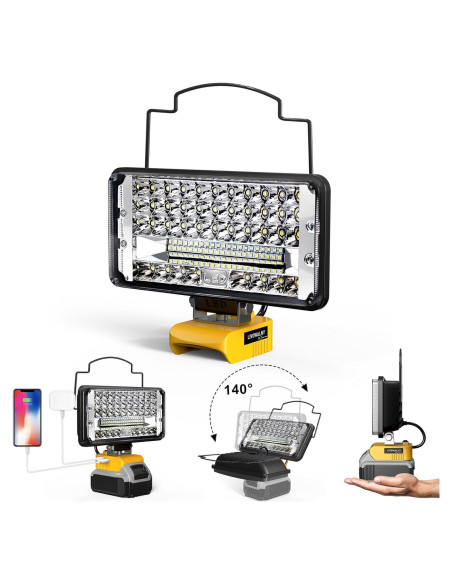 Luz de Trabajo LED Inalámbrica LIVOWALNY 100W 10000LM 20V Luz de Trabajo LED Inalámbrica LIVOWALNY 100W 10000LM 20V