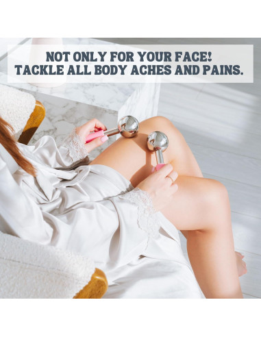 Esferas de Hielo Rosa Eli con Amor - Rodillo Facial 360