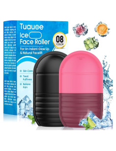 Rodillo de Hielo Facial 2Pcs Tuauoe - Silicona Reutilizable