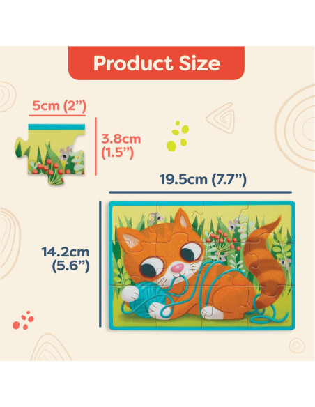 Pack de Rompecabezas de Madera B. toys - 8 Piezas para Niños 3+ Pack de Rompecabezas de Madera B. toys - 8 Piezas para Niños 3+