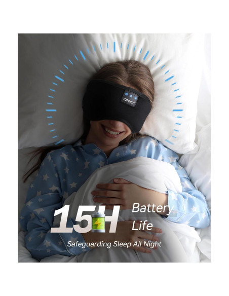 Máscara de Sueño TOPOINT con Auriculares Bluetooth 5.4 Inalámbricos Máscara de Sueño TOPOINT con Auriculares Bluetooth 5.4 Inalámbricos