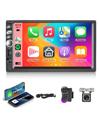Estéreo de Coche Rimoody Double Din 7" CarPlay Bluetooth