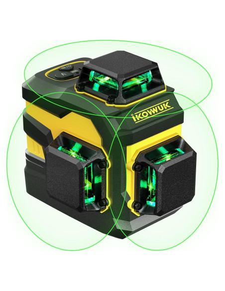 Nivel Láser IKOVWUK 3x360 Autonivelante Verde 5200mAh Nivel Láser IKOVWUK 3x360 Autonivelante Verde 5200mAh