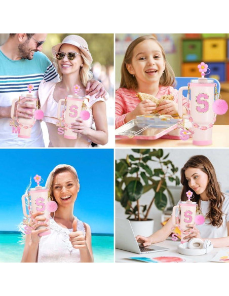 Juego de Accesorios para Tazas ZYBIDEAL 7 Piezas Rosa Floral Juego de Accesorios para Tazas ZYBIDEAL 7 Piezas Rosa Floral