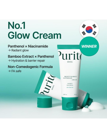 Crema Hidratante Pantenol Mighty Bamboo Purito 100ml - Vegana Crema Hidratante Pantenol Mighty Bamboo Purito 100ml - Vegana