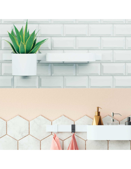 Barra de Pared Hansgrohe WallStoris 71 cm Blanco Mate Barra de Pared Hansgrohe WallStoris 71 cm Blanco Mate