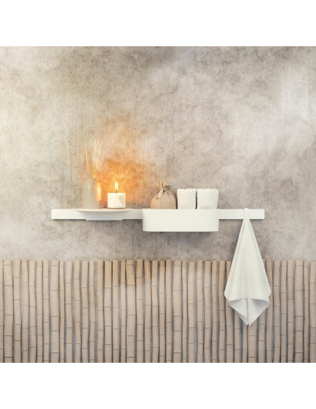 Barra de Pared Hansgrohe WallStoris 71 cm Blanco Mate Barra de Pared Hansgrohe WallStoris 71 cm Blanco Mate