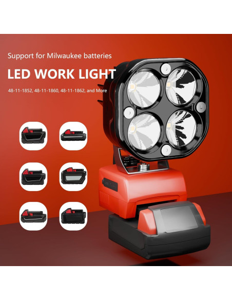 Luz de Trabajo LED Milwaukee M18 1800LM Portátil USB Tipo-C Luz de Trabajo LED Milwaukee M18 1800LM Portátil USB Tipo-C