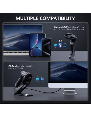 Escáner de Código de Barras Bluetooth TEEMI TMSL-56CR 1D 2D