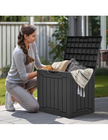 Caja de Almacenamiento Exterior YITAHOME 117L Impermeable Negra