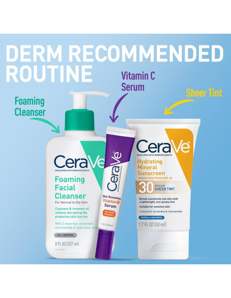 CeraVe Protector Solar Mineral Hidratante SPF 30 Tono Transparente 48g CeraVe Protector Solar Mineral Hidratante SPF 30 Tono Transparente 48g