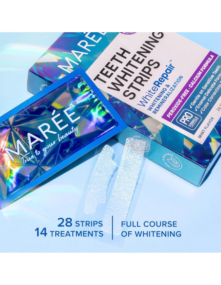 Tiras Blanqueadoras de Dientes MAREE Sabor Menta - 28 Unidades Tiras Blanqueadoras de Dientes MAREE Sabor Menta - 28 Unidades