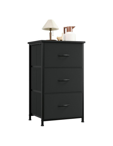 Tocador Somdot Negro con 3 Cajones - Almacenamiento Compacto