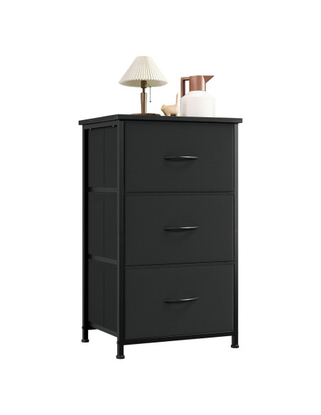 Tocador Somdot Negro con 3 Cajones - Almacenamiento Compacto Tocador Somdot Negro con 3 Cajones - Almacenamiento Compacto