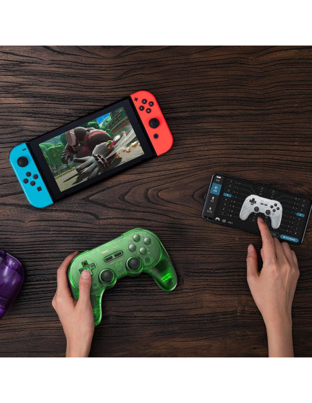 Controlador Bluetooth AKNES Pro 2 8Bitdo Verde Jade - Compatible Switch, Windows, Android Controlador Bluetooth AKNES Pro 2 8Bitdo Verde Jade - Compatible Switch, Windows, Android