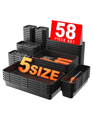 Organizador de Herramientas A-LuGei 58 Piezas Negro