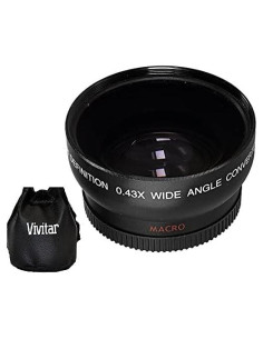 Lente Gran Angular Pro HD 0.43x Macro Vivitar 49mm para Canon