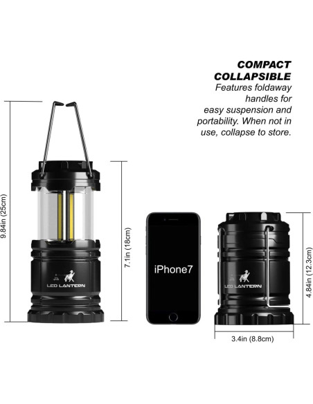 Linternas LED MalloMe Camping Plegables 350 Lúmenes - 2 Unidades Linternas LED MalloMe Camping Plegables 350 Lúmenes - 2 Unidades