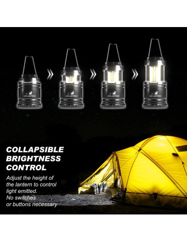 Linternas LED MalloMe Camping Plegables 350 Lúmenes - 2 Unidades