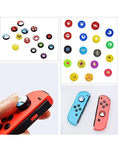 Tapas de agarre de pulgar analógico Ambertown para Switch Lite