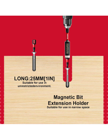 Juego de Puntas Magnéticas Torx T10 GEINXURN 51 Piezas 2.54 cm