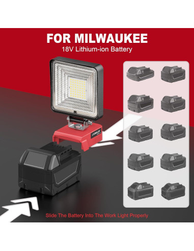 Luz de Trabajo LED Inalámbrica LIVOWALNY 27W 2700LM USB