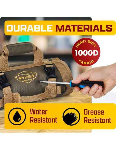 Bolsa de Herramientas Enrollable Ryker - Paquete de 2 Caqui Bolsa de Herramientas Enrollable Ryker - Paquete de 2 Caqui
