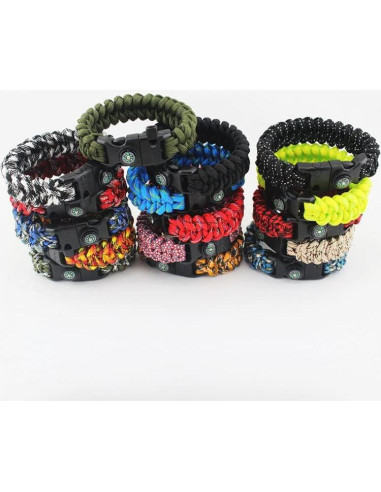 Kits de Supervivencia CooBigo 12 Piezas Silbato Chispero