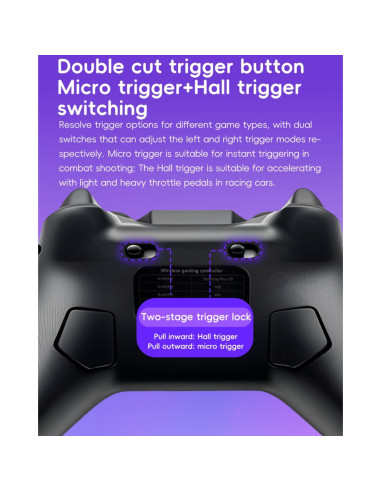 Controlador Inalámbrico COOBILE Gamepad Bluetooth Negro