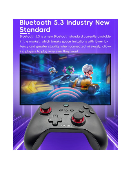 Controlador Inalámbrico COOBILE Gamepad Bluetooth Negro Controlador Inalámbrico COOBILE Gamepad Bluetooth Negro