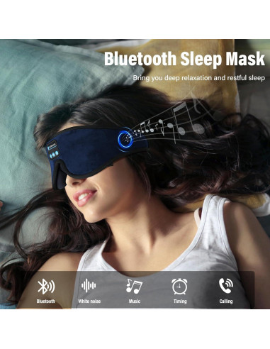 Máscara para dormir Bluetooth Morelax 3D con auriculares - Azul