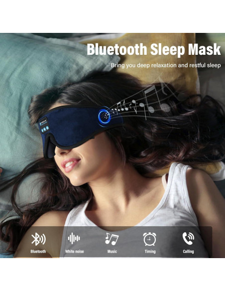 Máscara para dormir Bluetooth Morelax 3D con auriculares - Azul Máscara para dormir Bluetooth Morelax 3D con auriculares - Azul