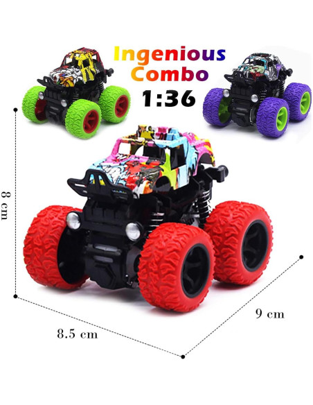 Camiones Monstruo CozyBomB - Paquete de 3 Vehículos Inercia Camiones Monstruo CozyBomB - Paquete de 3 Vehículos Inercia