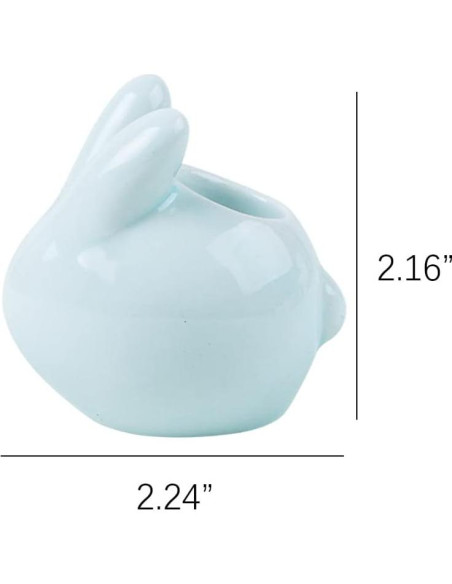 Soporte de Cepillo de Dientes Cerámica WAYUTO Conejo Azul Soporte de Cepillo de Dientes Cerámica WAYUTO Conejo Azul