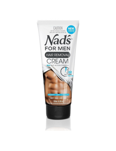 Crema Depilatoria Nad's Para Hombres 200 ml - Indolora y Rápida Crema Depilatoria Nad's Para Hombres 200 ml - Indolora y Rápida
