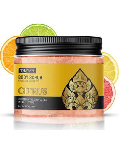 Exfoliante de Sal del Himalaya Thayan 348g - Multiuso Cítrico